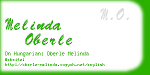 melinda oberle business card